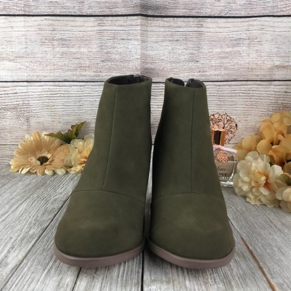 Sole Society Devyn Khaki Goat Nubuck Bootie Size 5.5 - Picture 3 of 10